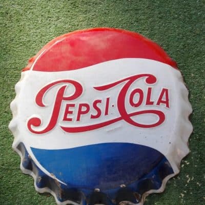 plaque émaillé vintage pepsi cola