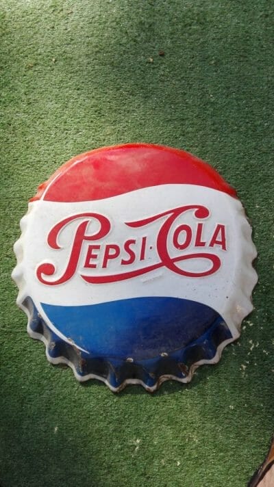 plaque émaillé vintage pepsi cola