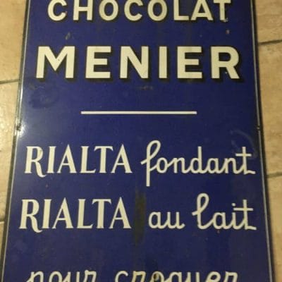Plaque émaillée Nestlé crème de gruyère – Vintage French Art