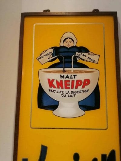 Plaque ancienne publicitaire - publicité vintage MALT Kneipp - Brocante - Castres - Tarn