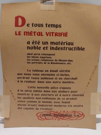 Roger Bezombes | plaque émaillée vintage numérotée | ancienne plaque émaillée | brocante castres Tarn | Vintage French Art